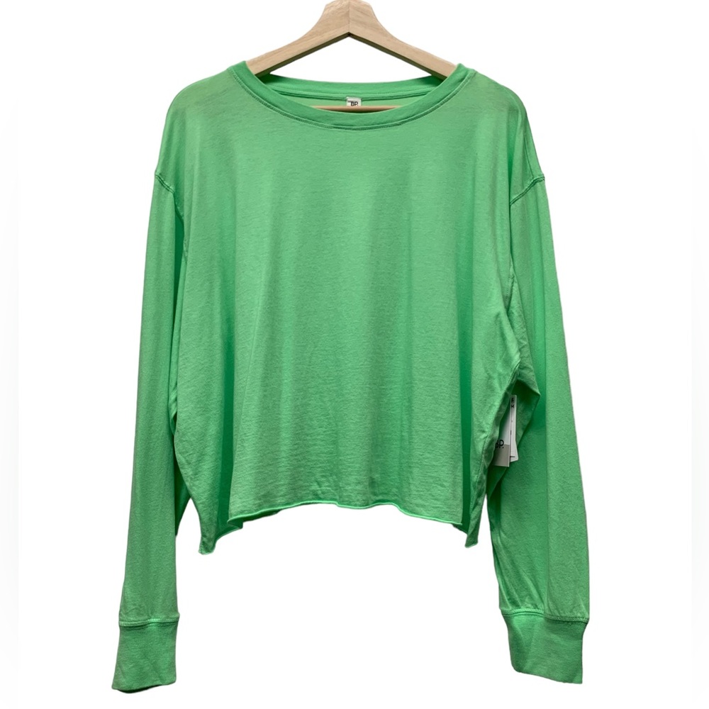 New! BP. long sleeve t-shirt, crew neck, green summer, women's large